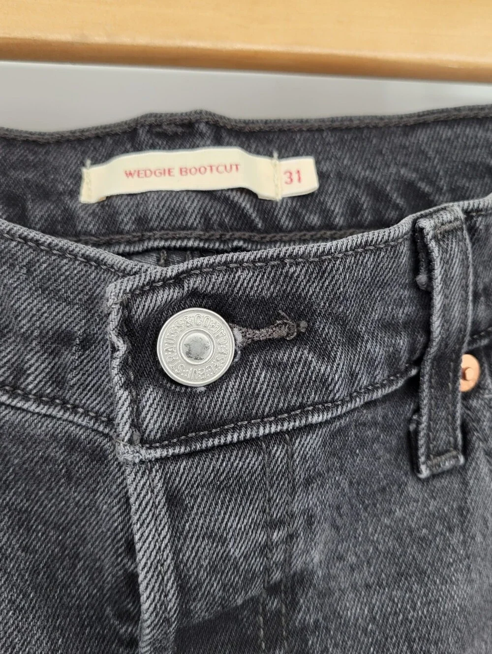 Levi's Wedgie Bootcut Jeans Black Size 31 - Picture 4 of 12